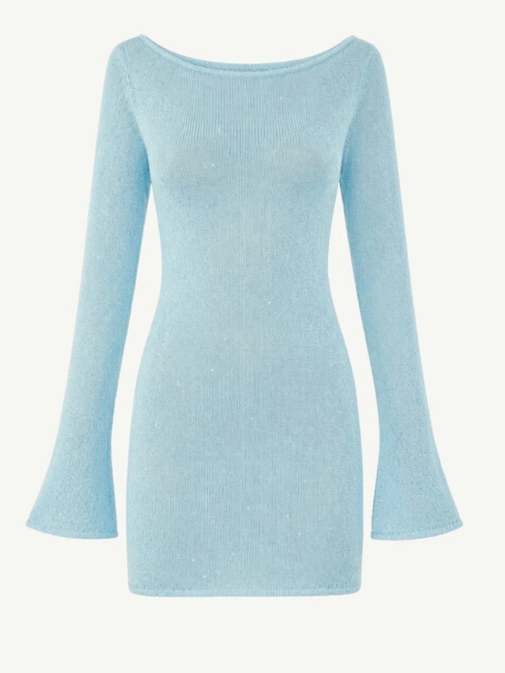 ASTA RESORT - Maya Long Sleeve Mini Dress - Baia Blue Sequin
